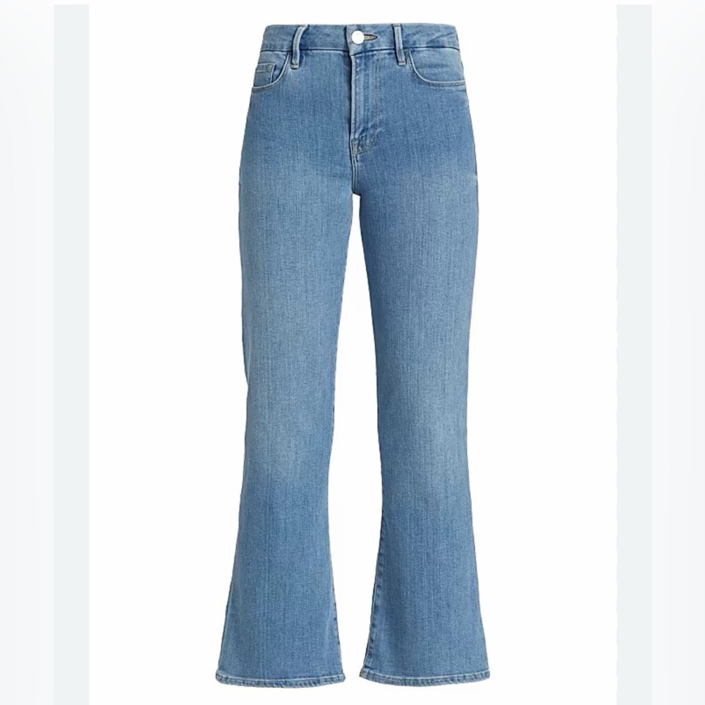 Frame Denim Light Blue High-Rise Flare Jeans